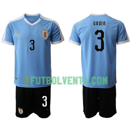 Camiseta de fútbol Niños Uruguay Diego Godin 3 1ª equipación 2019/2020